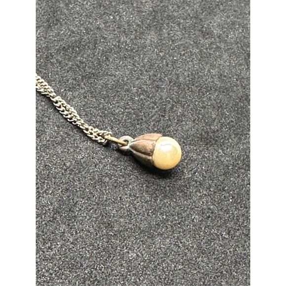 Nice VINTAGE RARE Necklace Gold Tone Faux Pearl  SOME WEAR GOOD CONDITION - Picture 7 of 7